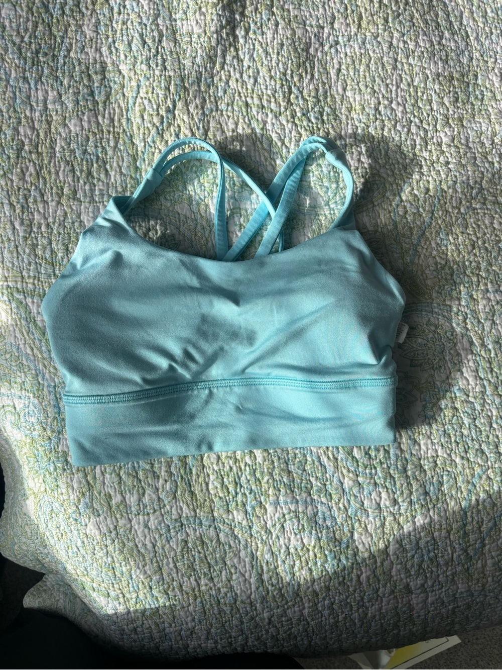 Lululemon light Blue longline Women’s sport bra